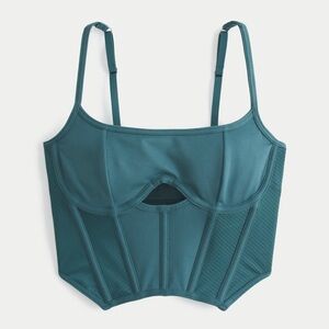 Gully Hicks / Hollister bustier in teal XL curvy